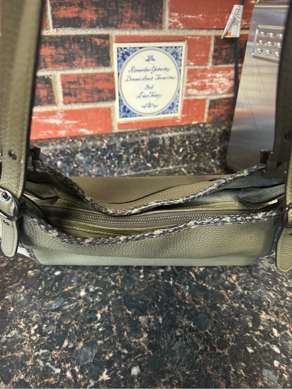 Coach Lori Shoulder Bag with Snakeskin Detail (Style C5266)